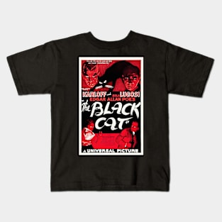 1934's The Black Cat Restored Movie Poster Kids T-Shirt